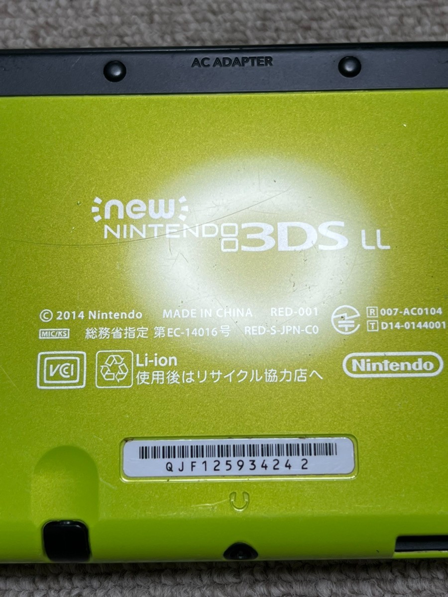 New Nintendo 3DS XL LL Black Lime Console region Japanese B956