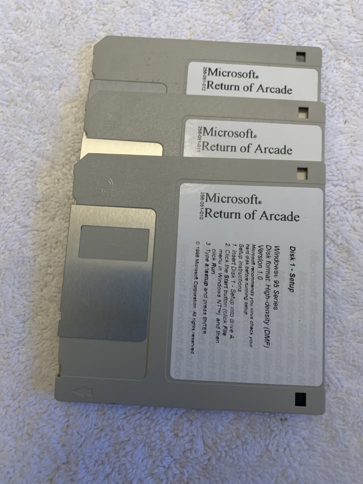 Vintage Microsoft Windows 95 PC Return of Arcade Pac-Man Dig-Dug 3.5″ Disk Game