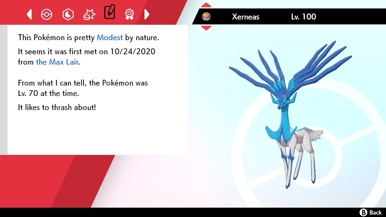 Xerneas Shiny 6IVS Pokemon Sword and Shield