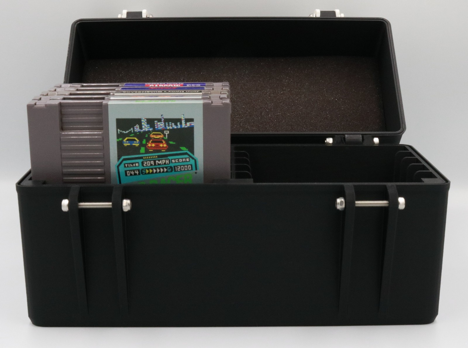 NES Cartridge Compatible Rugged Protective Carrying Case – Holds 10 Games