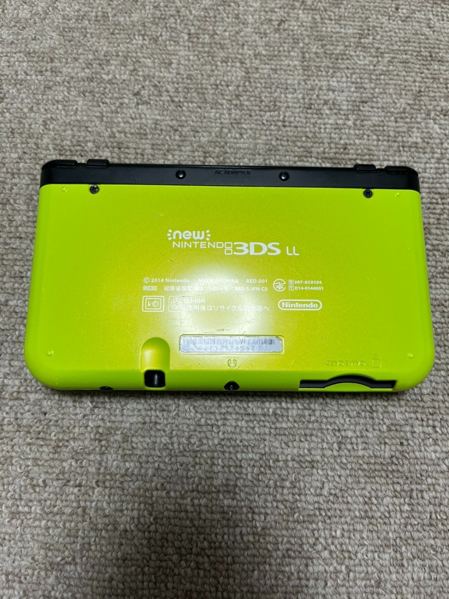 New Nintendo 3DS XL LL Black Lime Console region Japanese B984