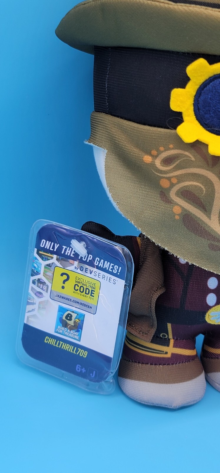 ROBLOX Dev Series Build A Boat For Treasure CHILLTHRILL709 8″ Plush with code