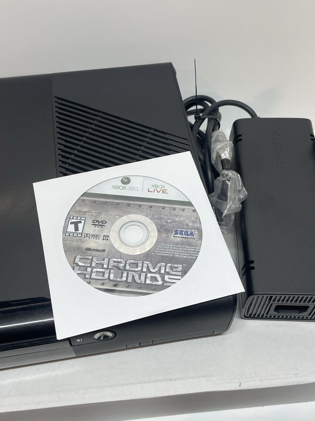 Microsoft Xbox 360 E Console 500GB Black Model 1538 Controller Cables TESTED