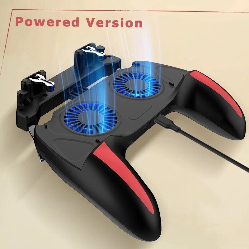 H10 Mobile Gaming Controller Grip Dual Cooling Fans 5000mAh Rechargeable iPhone