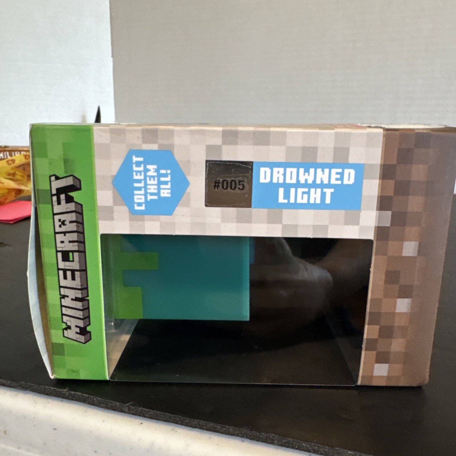 Mojang Minecraft ICONS DROWNED Light Up Collectible 3D Figure #005 Series 1 NIB