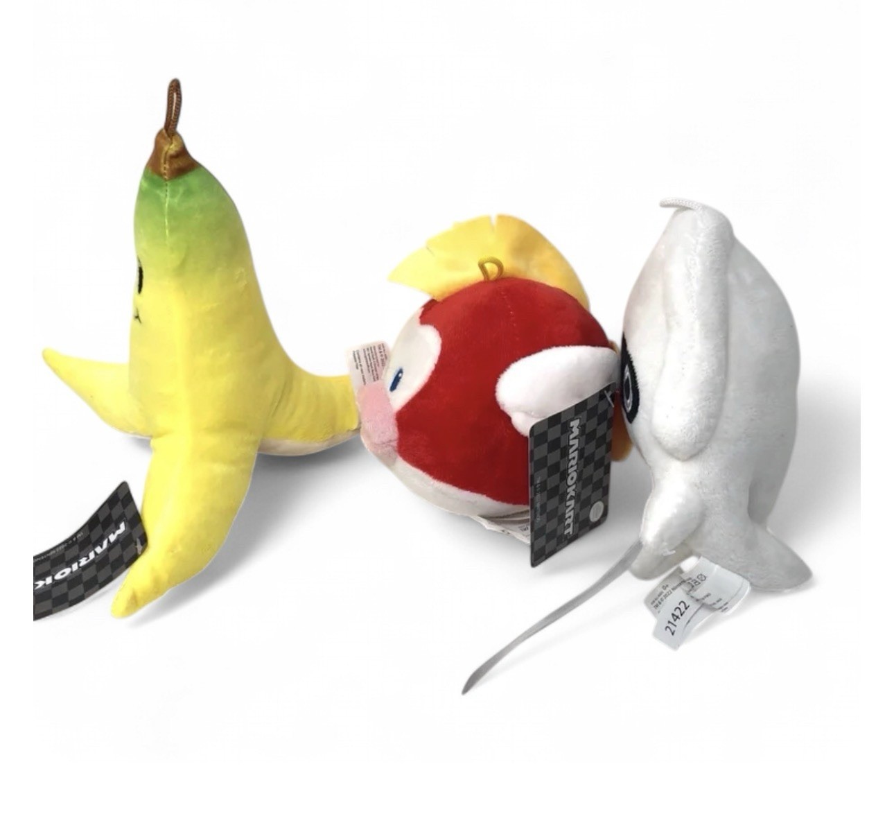 Set Of 3 Super Mario Kart – Banana, Flying Fish & Squid Nintendo Plush 4-6 inch