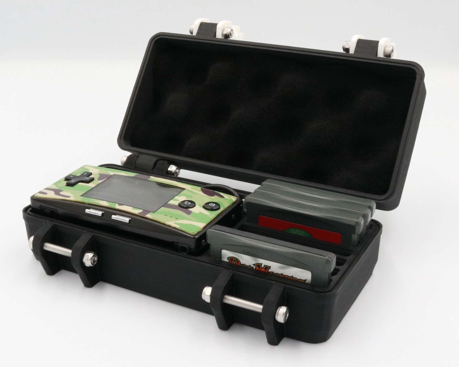 Game Boy Micro Rugged Protective Carrying Case – Holds 9 Games and USB Cable