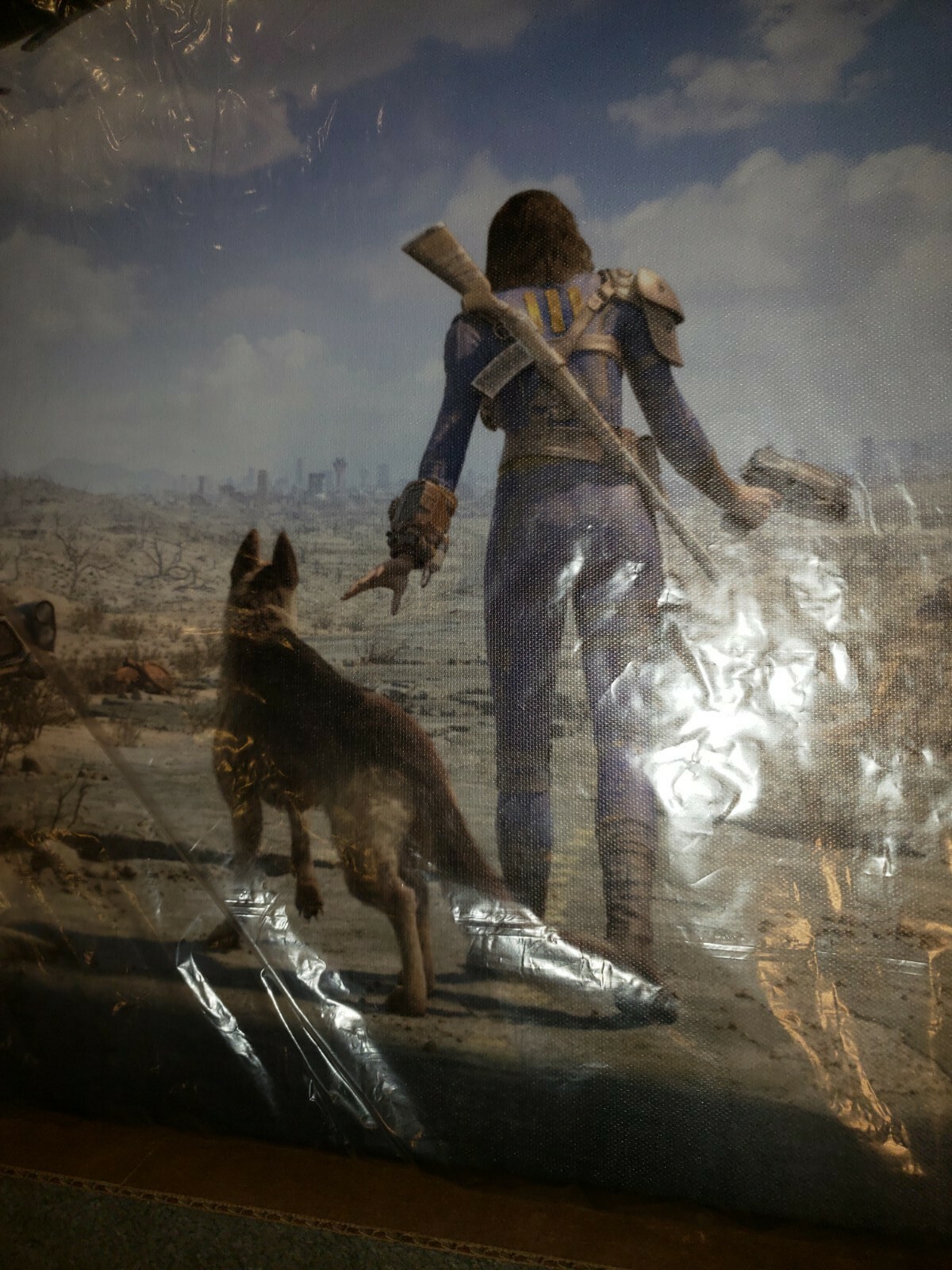Fallout – Neighborhood Patrol Female Canvas Print (Ltd of 100) 18″ x 36″ Dogmeat