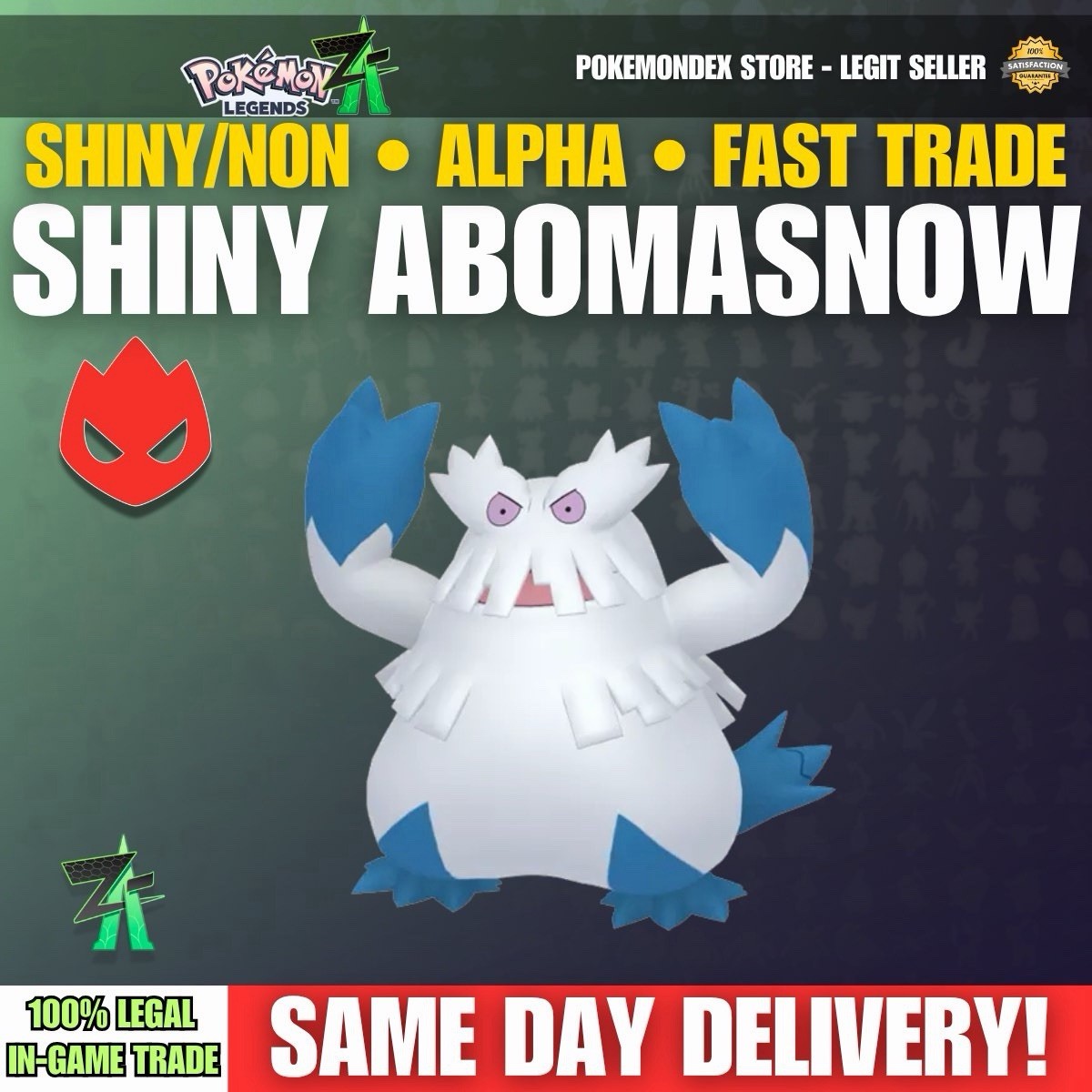 ✨ SHINY ABOMASNOW ✨ ALPHA ✨ BATTLE READY – Pokemon Legends ZA