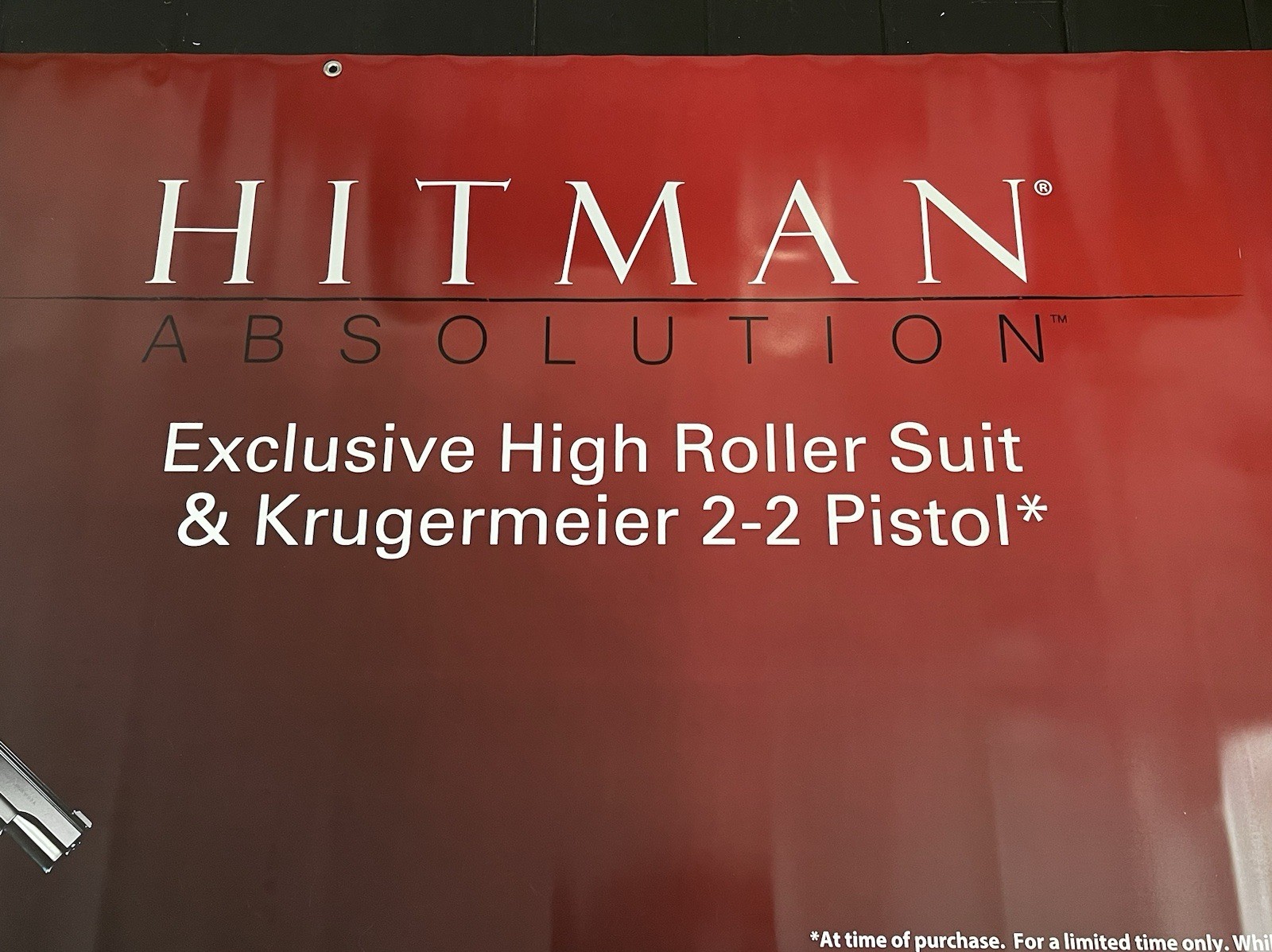 Hitman Promo Display Vinyl Grommet Banner LARGE 3’x6’ Store Display – RARE!