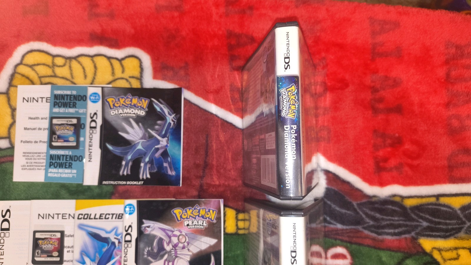 Pokemon Diamond Version + Pokemon Pearl Version Nintendo DS CIB Great Condition!