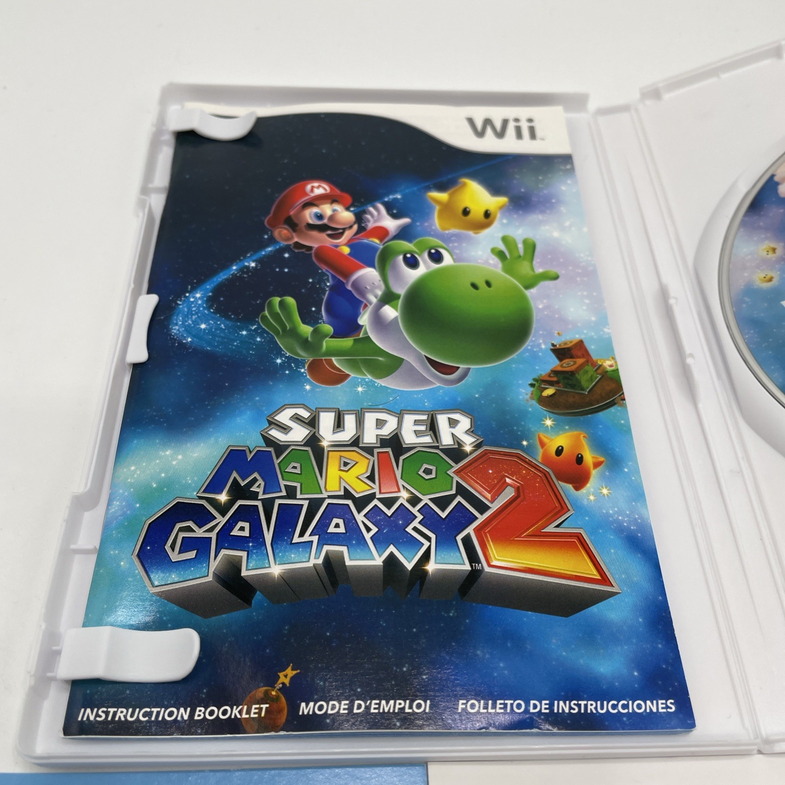 Super Mario Galaxy 1 & 2 Nintendo Wii Lot Of 2 Games Complete CIB + Inserts