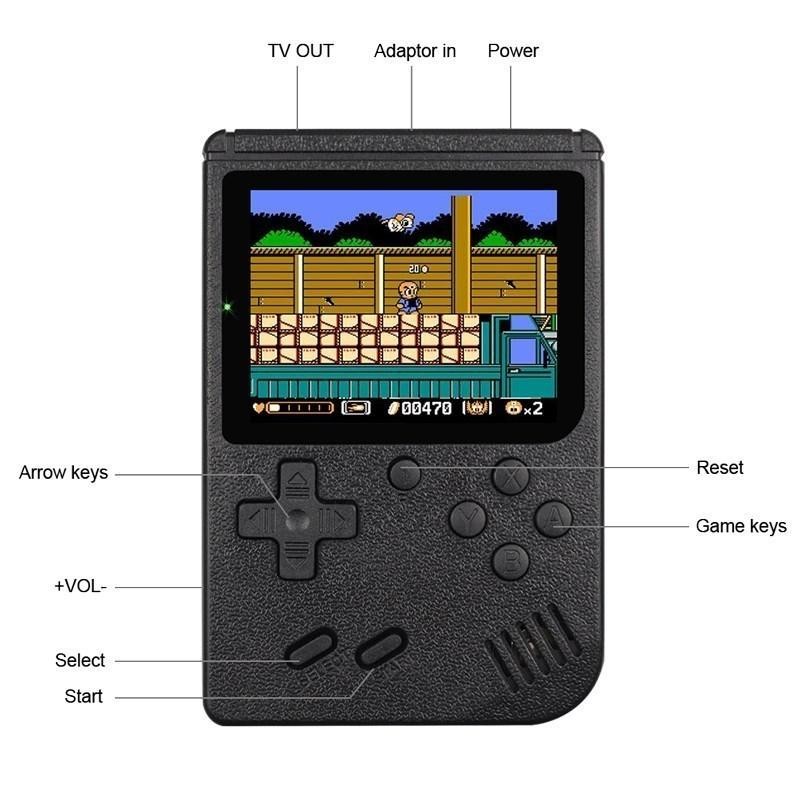 400 in 1 Mini Games Handheld Game Players Portable Retro Video Console Boy 8 Bit