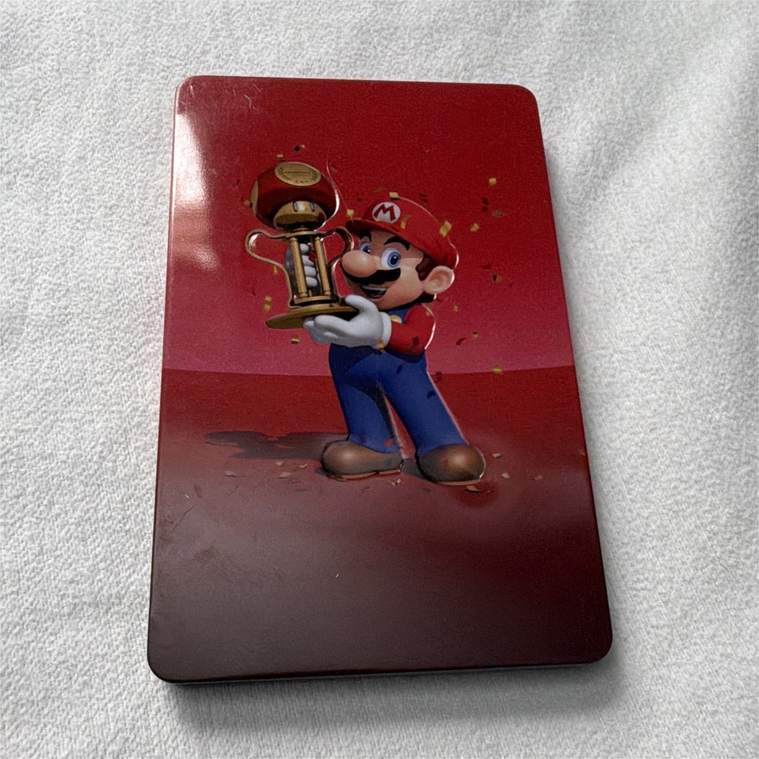 Red Hard Shell Plastic Travel Case for Nintendo Switch, Mario Kart Trophy Theme