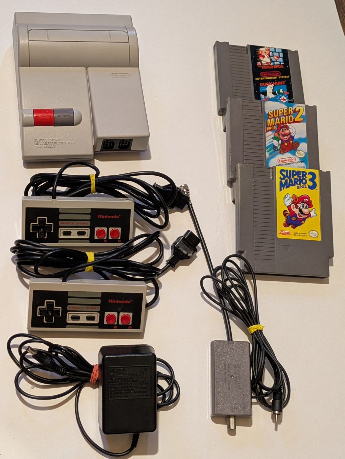 Nintendo NES-101 TOP LOADER Bundle & Super Mario 1, 2 & 3 *Everything Tested*