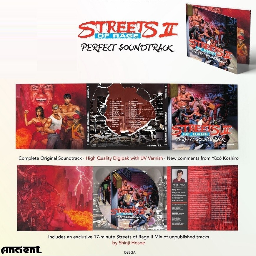 Streets of Rage II 2 OST Music CD Perfect Soundtrack Sega Genesis Yuzo Koshiro