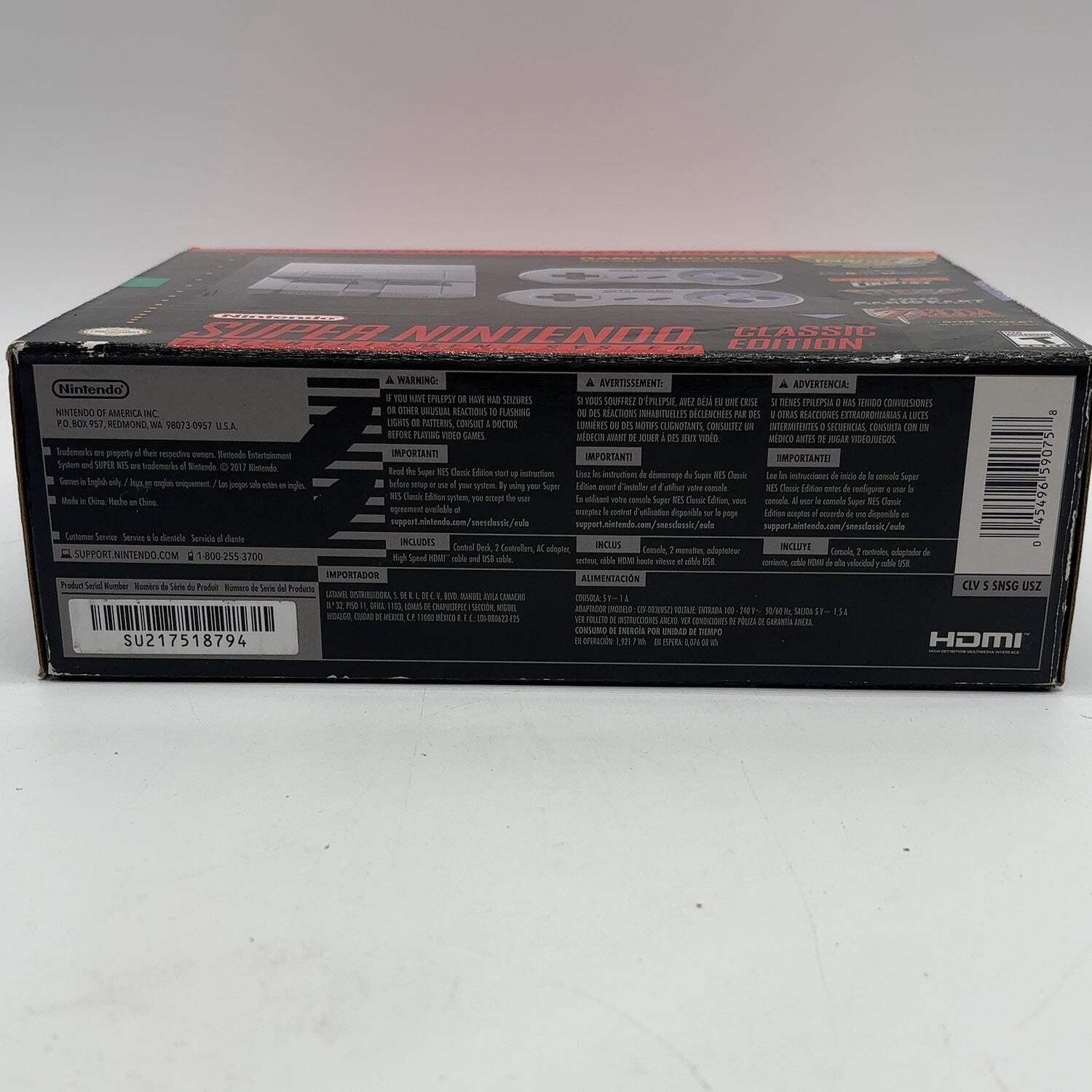 Super Nintendo Entertainment System NES Console Gaming System NES-001 Gray