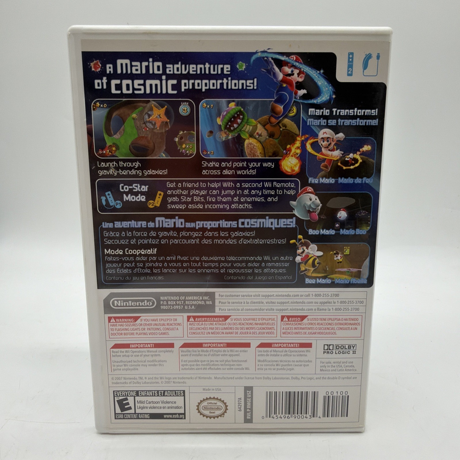 Super Mario Galaxy (Nintendo Wii, 2007) Complete CIB Tested Working