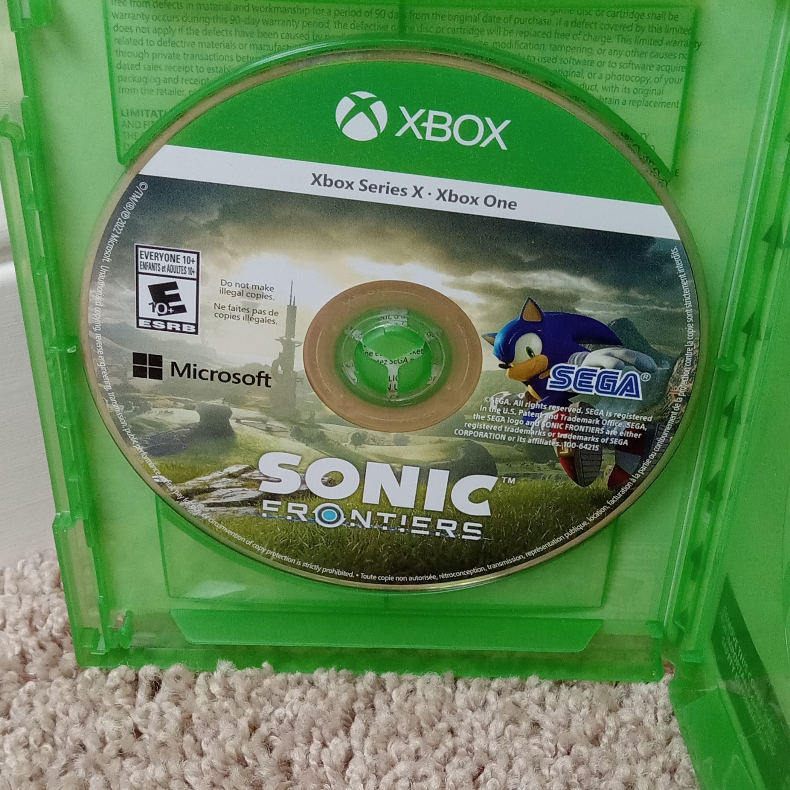 SEGA Sonic Frontiers Smart Delivery 4K Xbox Series X|S Xbox One E10+ 2022