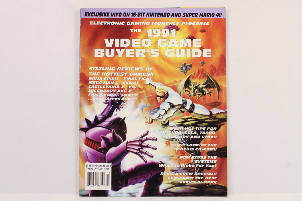 EGM Magazine 1991 Video Game Buyer’s Guide Electronic Gaming Monthly RARE