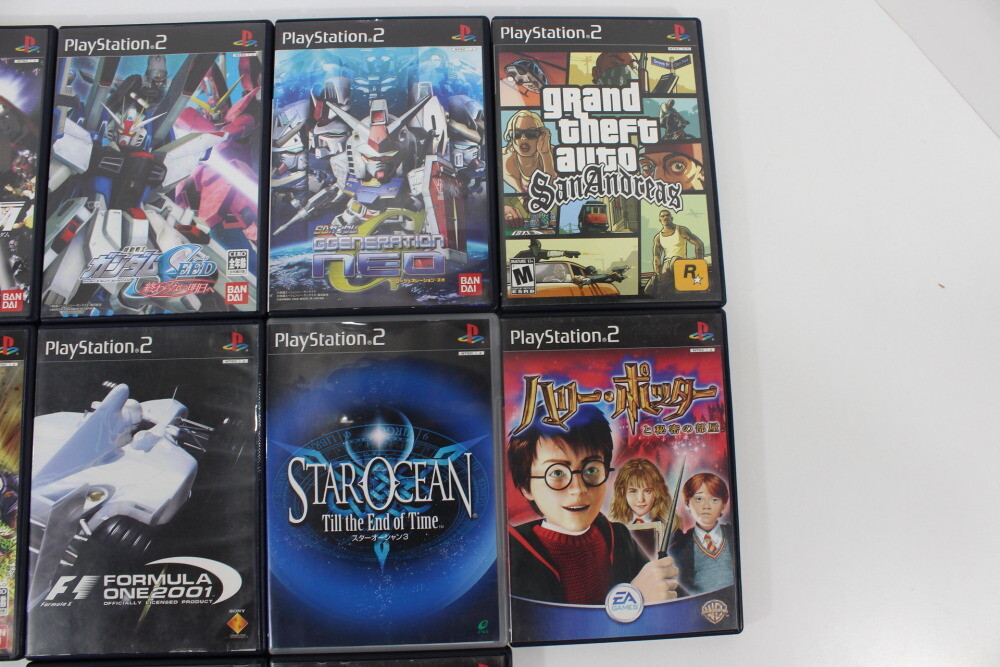 Lot 10 Popular Games Gundam GTA DBZ Naruto Star Ocean Phantasy Star PS2 Japan