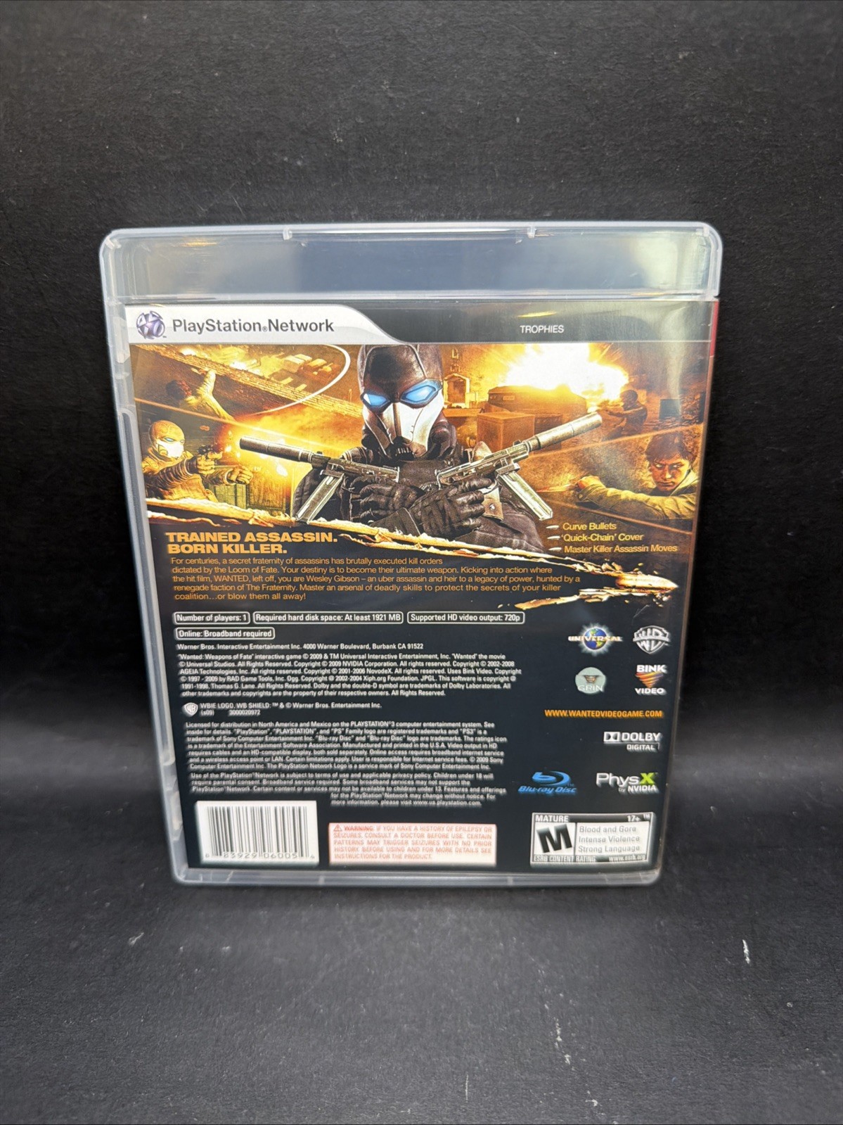 Wanted: Weapons of Fate (Sony PlayStation 3, 2009) CIB, Complete, Tested & Works