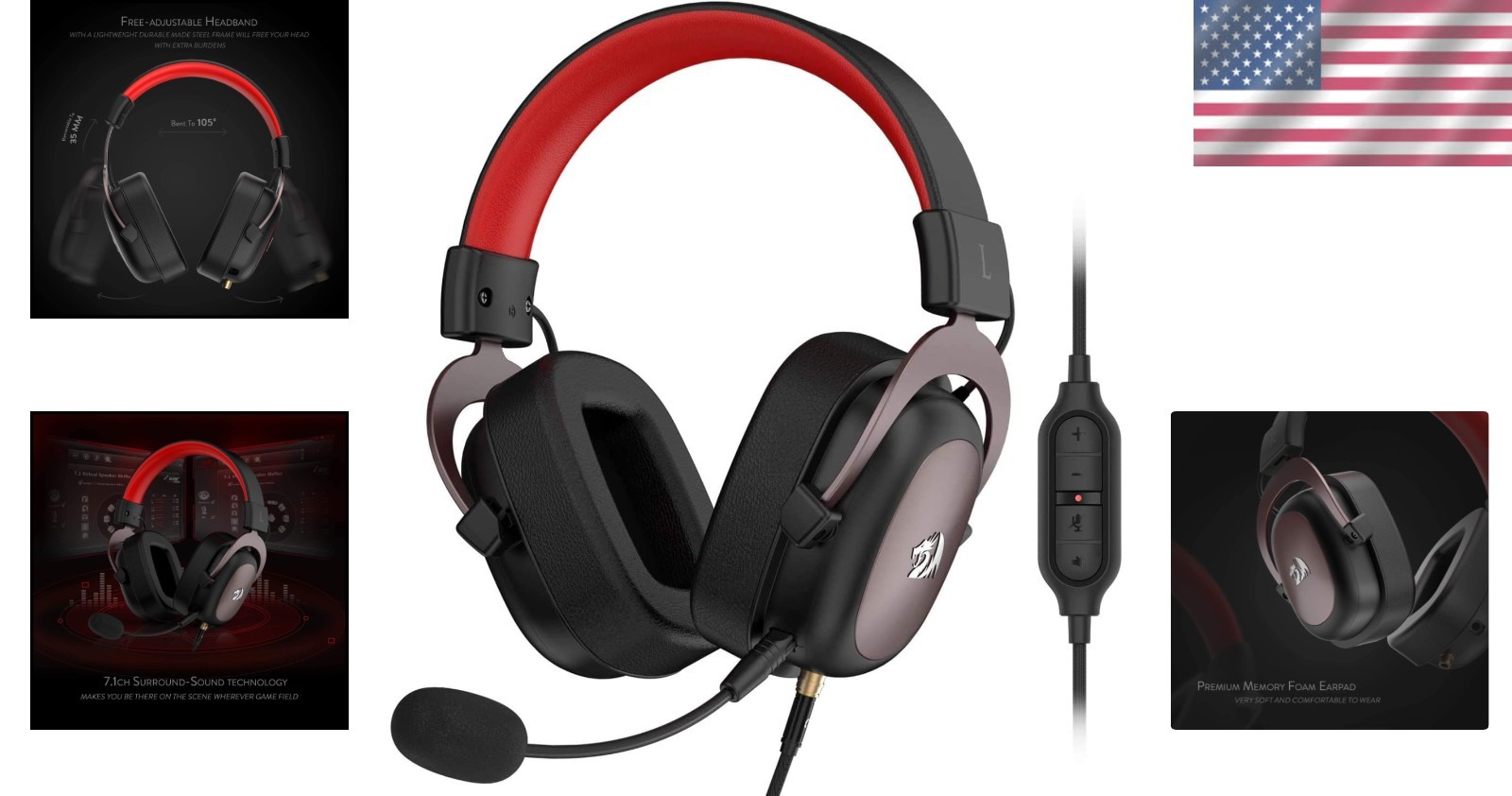 H510 Zeus – 7.1 Surround Sound Headset with Advanced Noise Isolation & Comfort