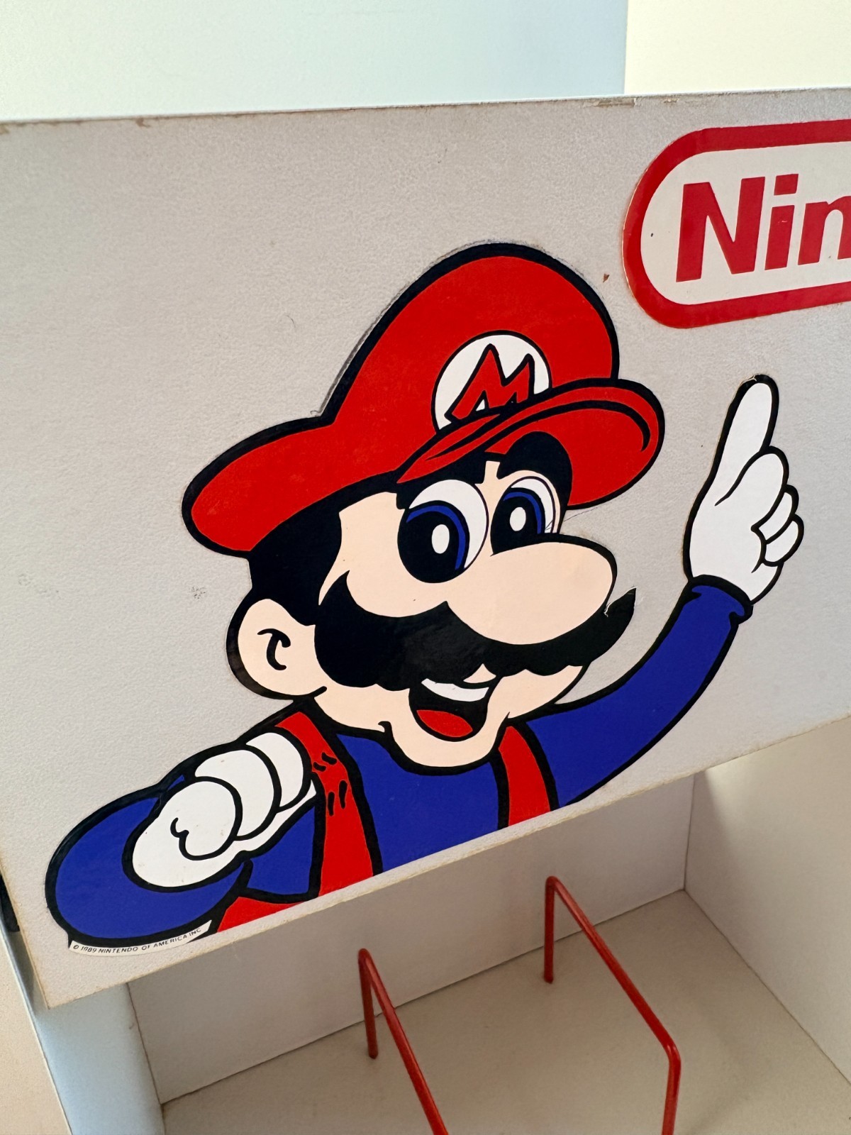 Vintage 1989 Nintendo Mario Video Game Rolling Storage Cart Cabinet