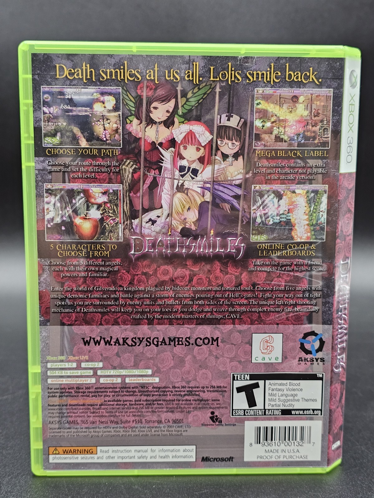 Deathsmiles (Microsoft Xbox 360, 2010) Complete CIB – Tested
