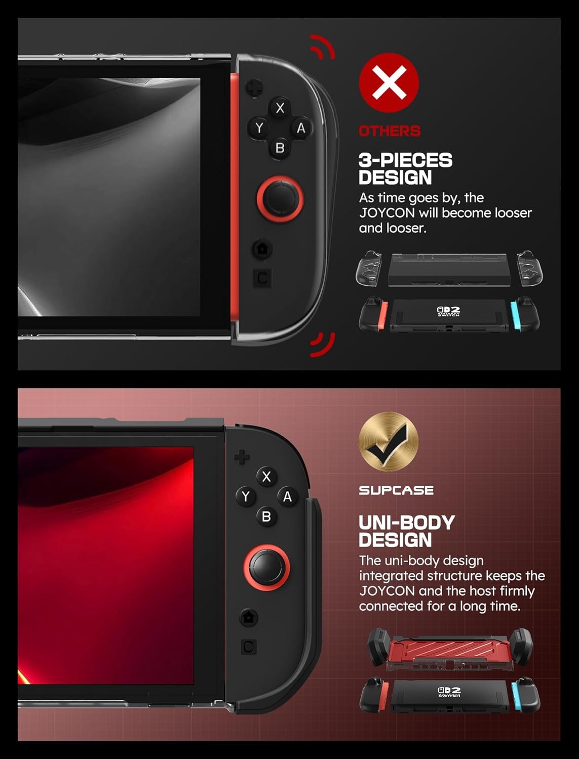 SUPCASE UBPro for Nintendo Switch 2 Military Protection Dockable Integrated Case