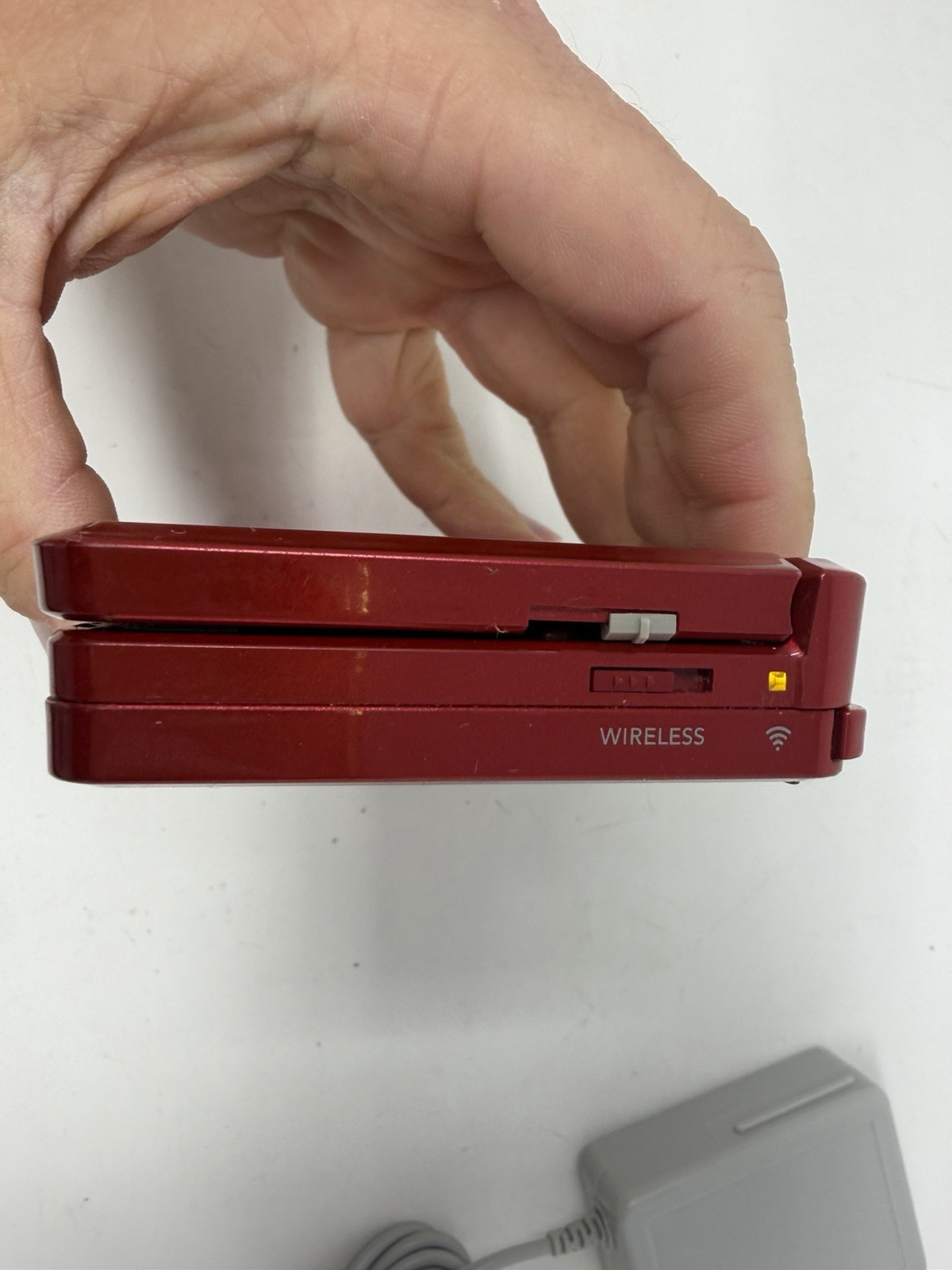 Nintendo 3DS Flame Red CTR-001 Handheld Console With Stylus & Charger Working