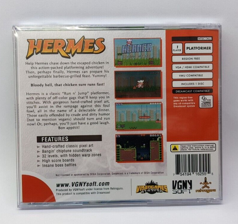 Hermes – Sega Dreamcast 2022 New Factory sealed VGNYSOFT US shipping
