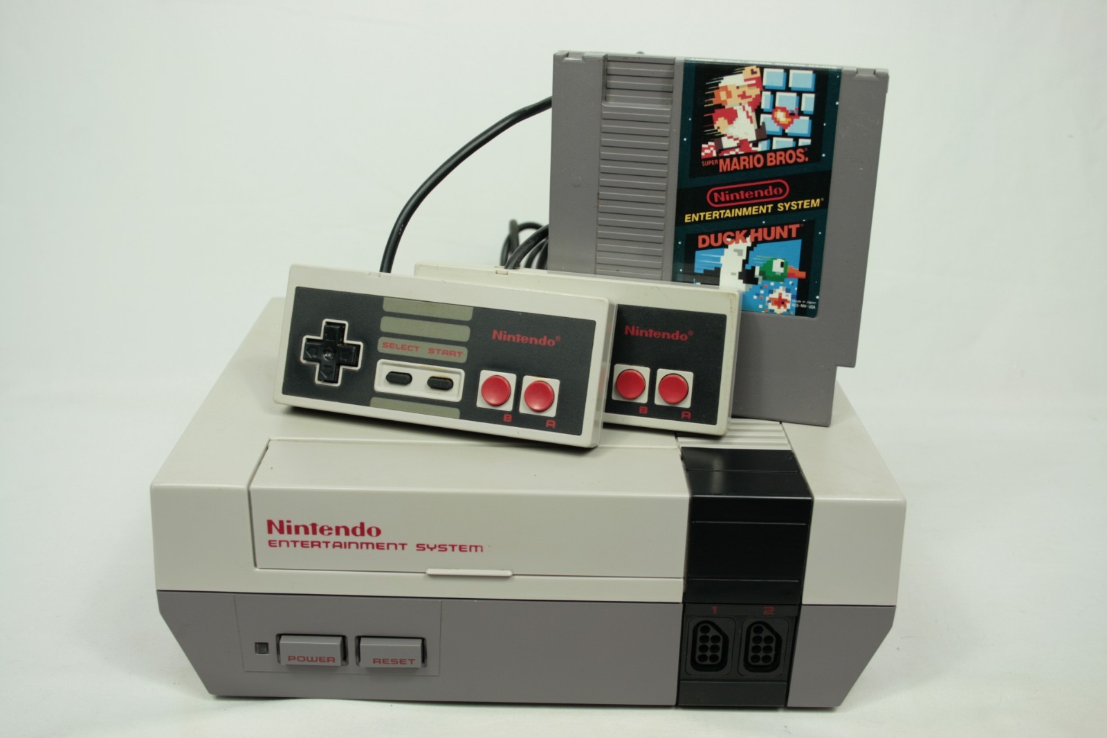 Nintendo NES Console Original Bundle Super Mario Bros Duck Hunt Bundle 2 Player