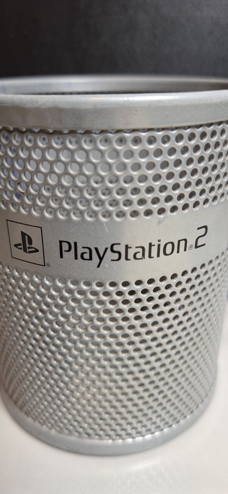Promotional Playstation 2 Round Metal Pencil/Pen Holder Extremely Rare, Gaming