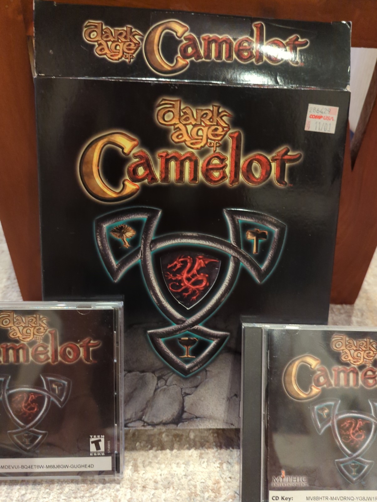 Dark Age of Camelot 2 Copies (PC, 2001) PC Big Box w/ Poster And Map