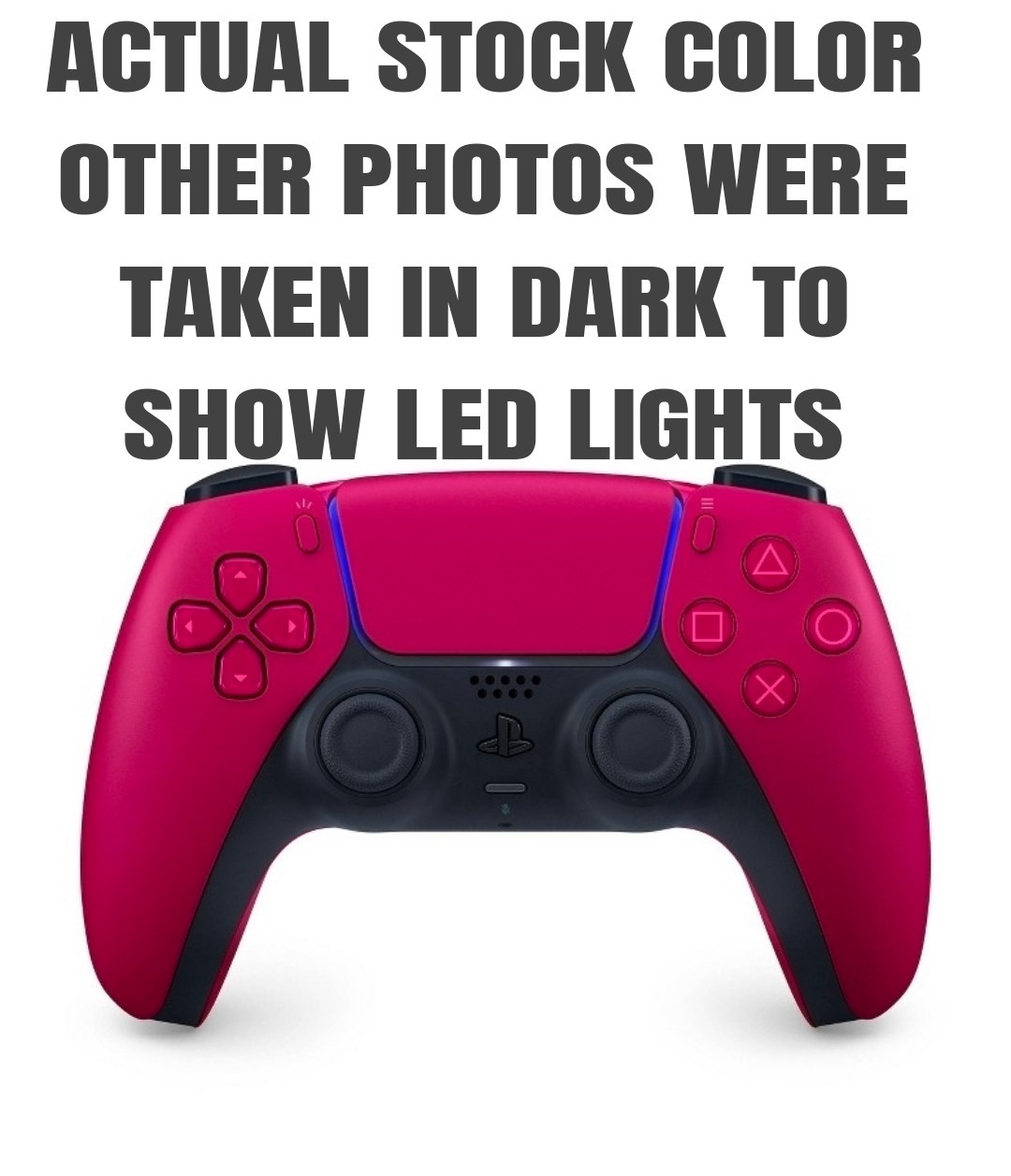 SONY COSMIC RED PS5 LED LIGHTS CONTROLLER, 7 DIFFERENT COLORS