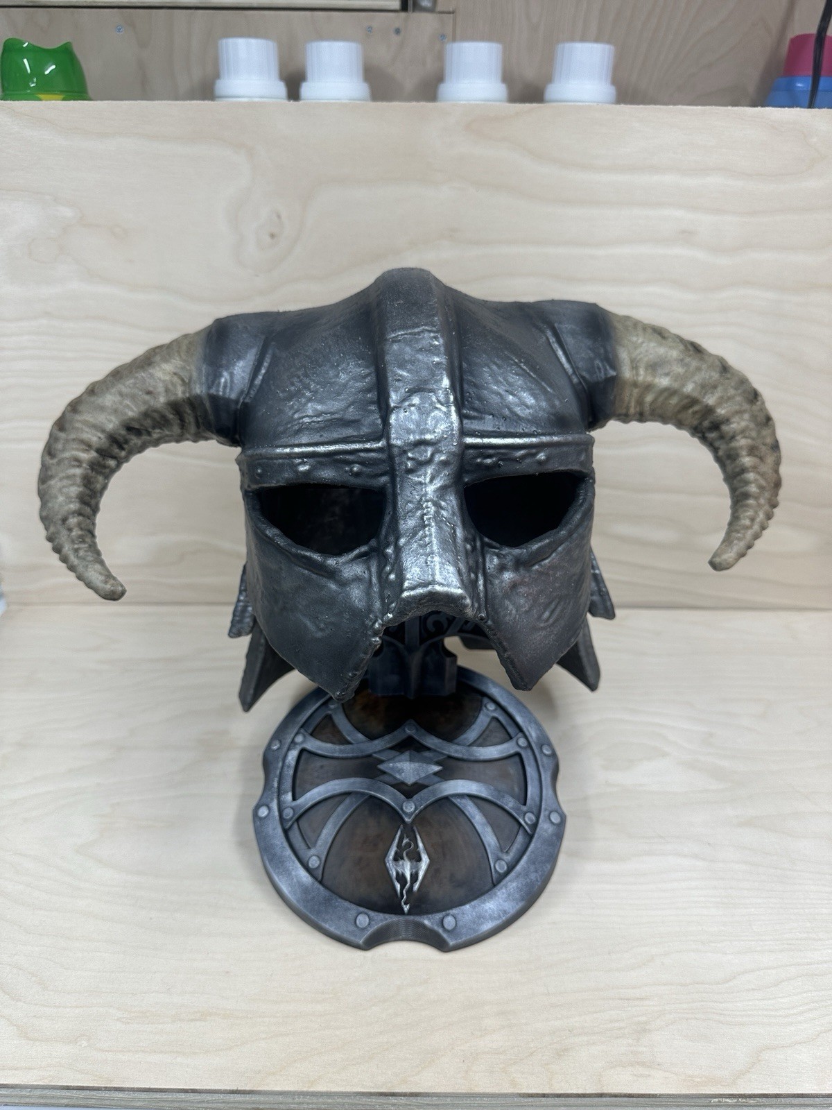 Skyrim Dragonborn Helmet Handpainted Custom Replica With Stand (Made To Order)