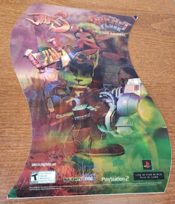Promo NEW JAK 3 RATCHET & CLANK UP YOUR ARSENAL Counter STANDEE Playstation 2 p2