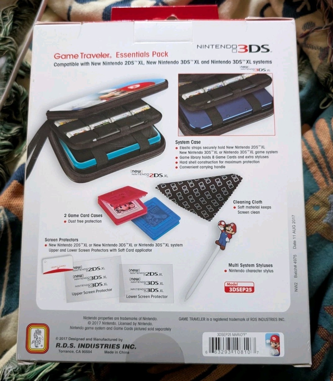 NINTENDO 3DS BUNDLE Game Traveler Essentials Pack With Mario Stylus NEW SEALED