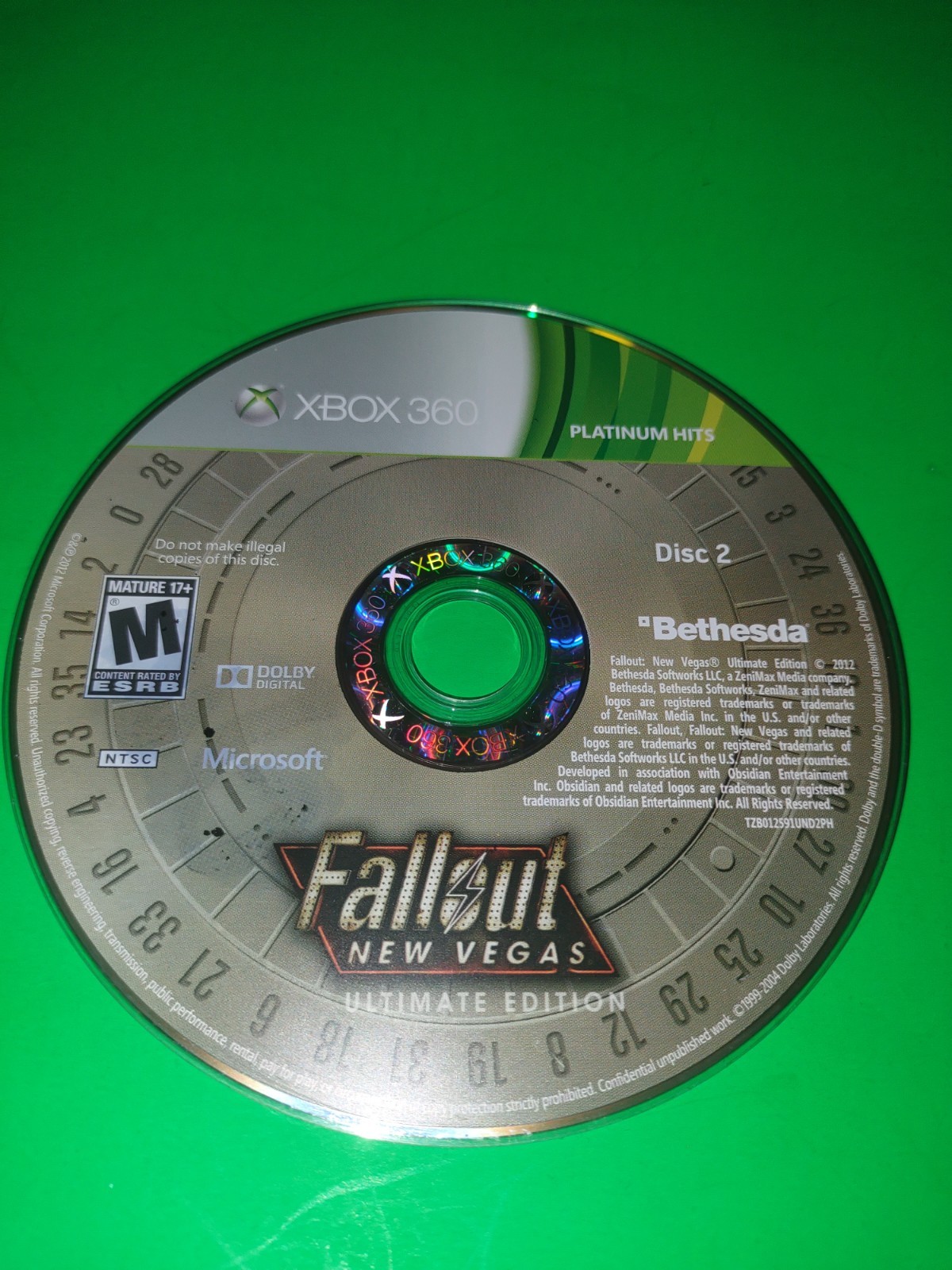 Fallout New Vegas Ultimate Edition (Microsoft Xbox 360, 2012) Discs Only 1 & 2