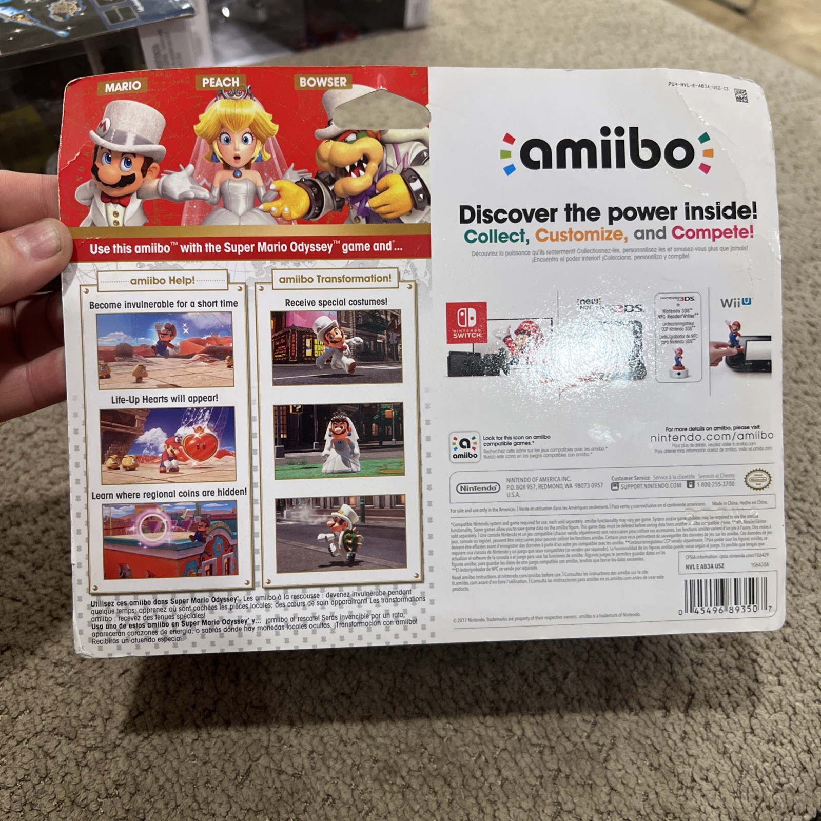 Nintendo amiibo Mario Odyssey Character Figure Pack Wedding 3 Pack