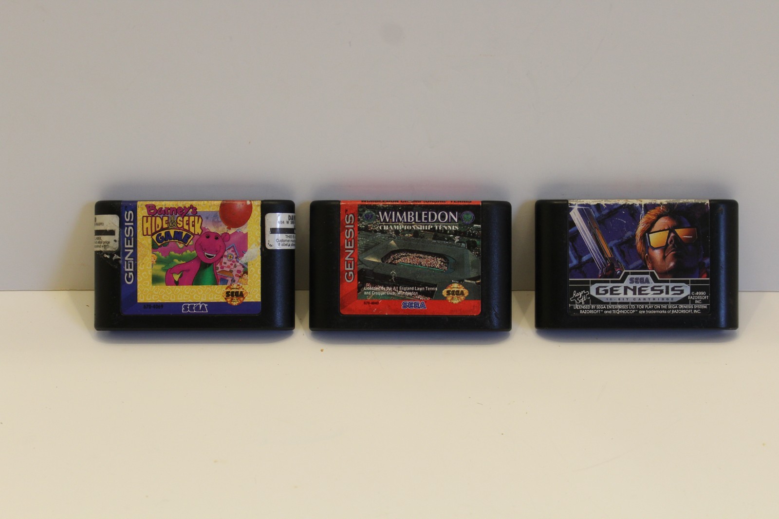 Sega Genesis Vintage Video Games Bulk Lot of 3 Different Games Untested