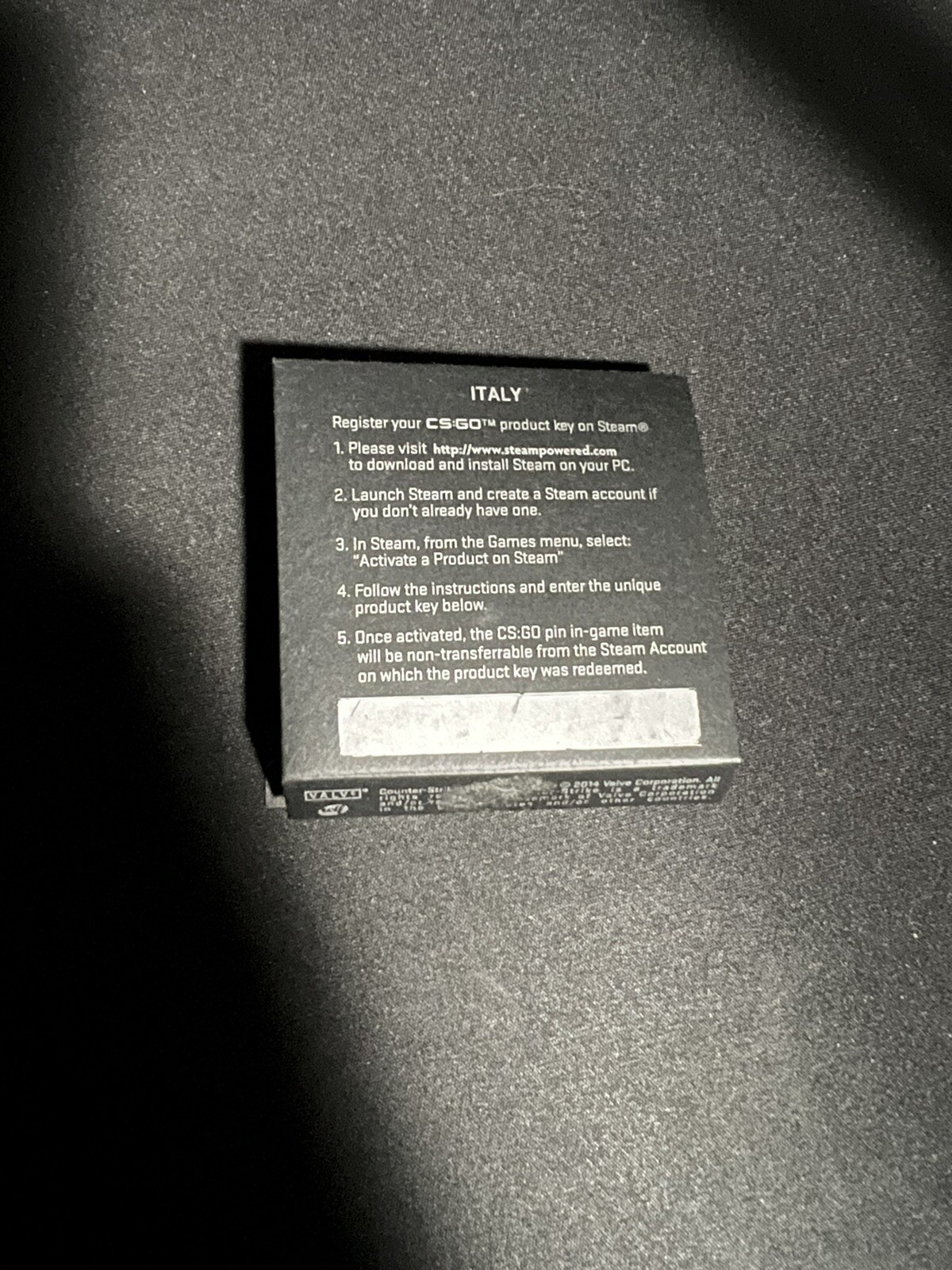 CSGO Series 1 ITALY Pin With Code Unscratched