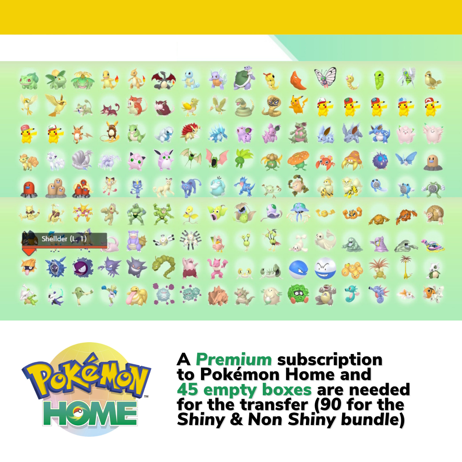 Pokémon HOME Full Shiny Living Dex Generation 1-9 Complete Champions Z-A & Guide
