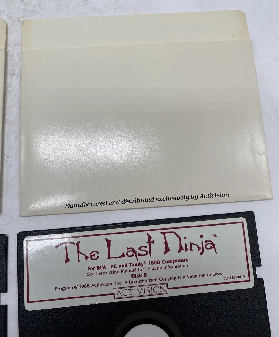 The Last Ninja (PC, USA, 5.25″) Action/Adventure 5 1/4″ DISKS ONLY