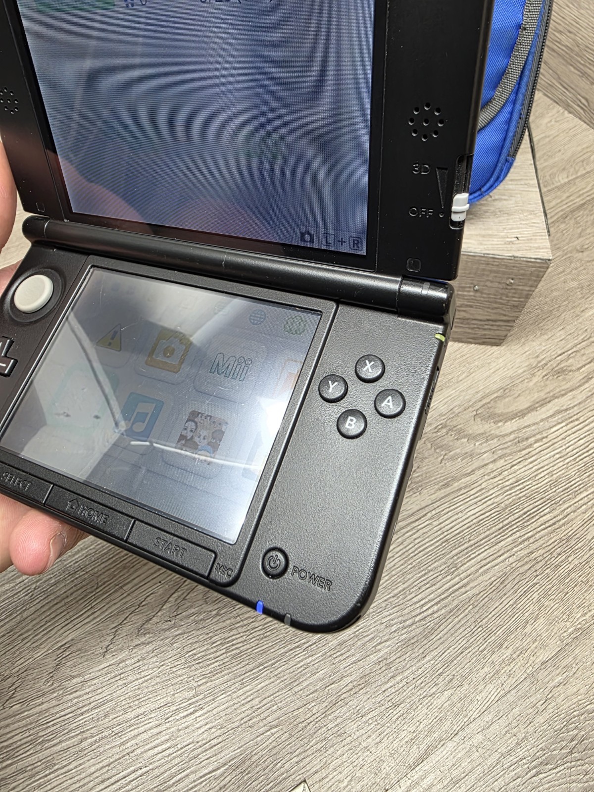 Nintendo 3DS XL SPR-001 Handheld Console Flame Red & Black with Carrying Case
