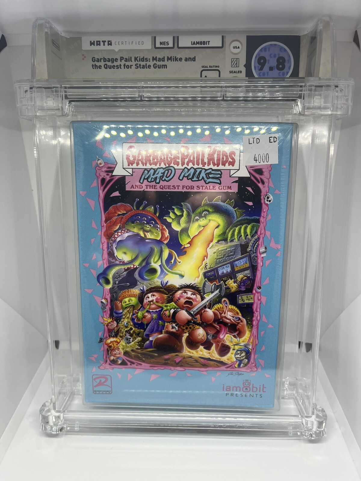 Topps Nintendo NES Garbage Pail Kids Mad Mike Limited Edition Graded WATA 9.8