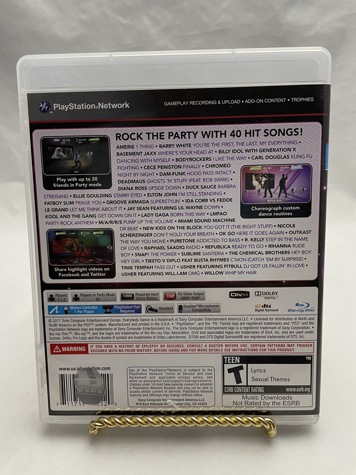 Everybody Dance (PlayStation 3, PS3) Complete W/Manual – UPC Punched Promo Copy