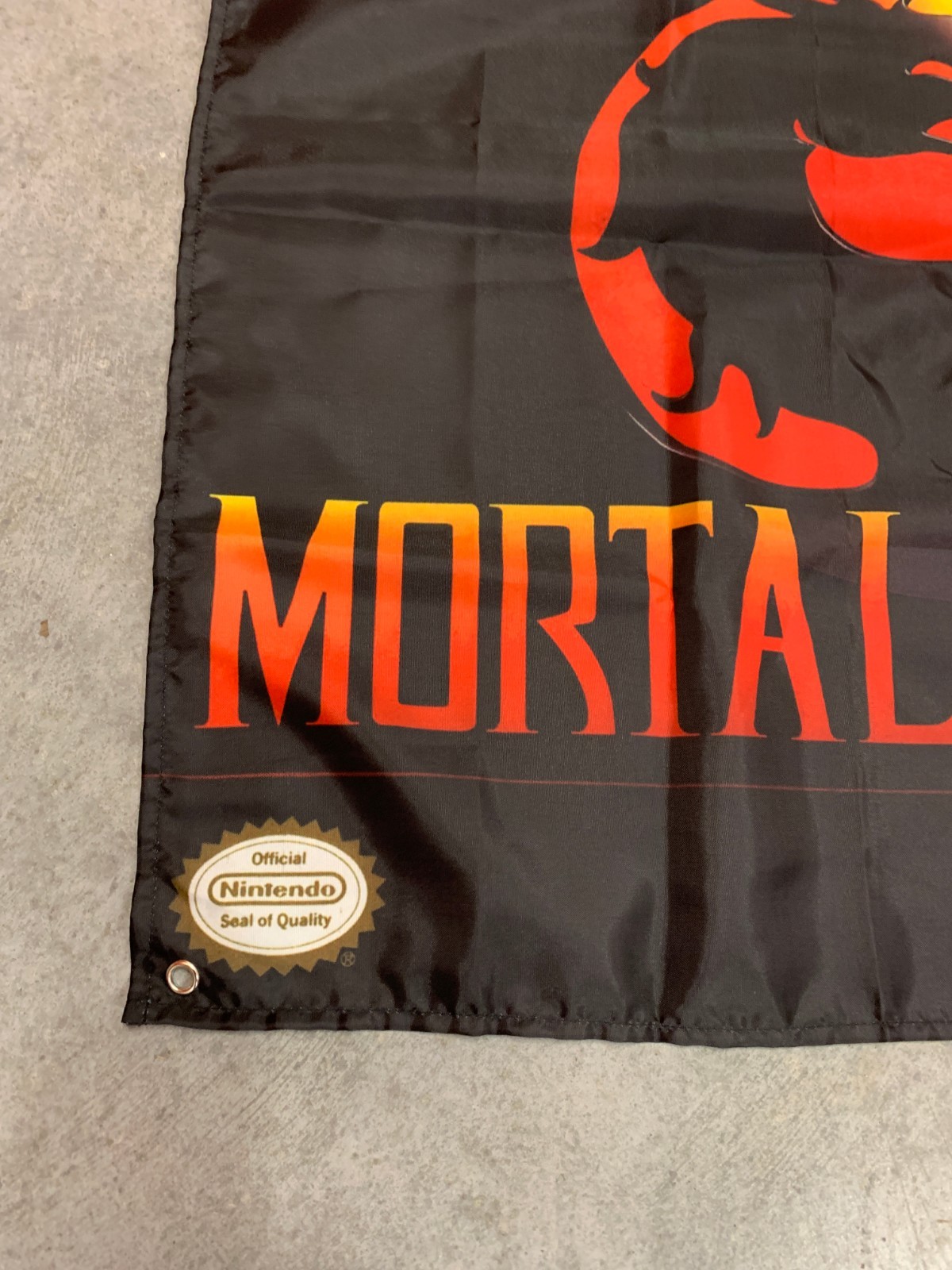 Mortal Kombat Custom Wall Flag Tapestry 2 x 3 Ft SNES