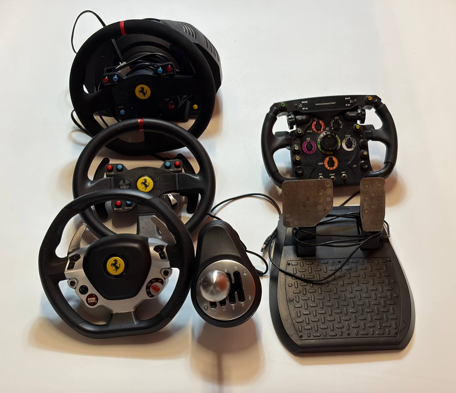 Thrustmaster TX Racing Wheel Ferrari 458 Italia Lot w/ TH8A Shifter F1 Wheel Tes